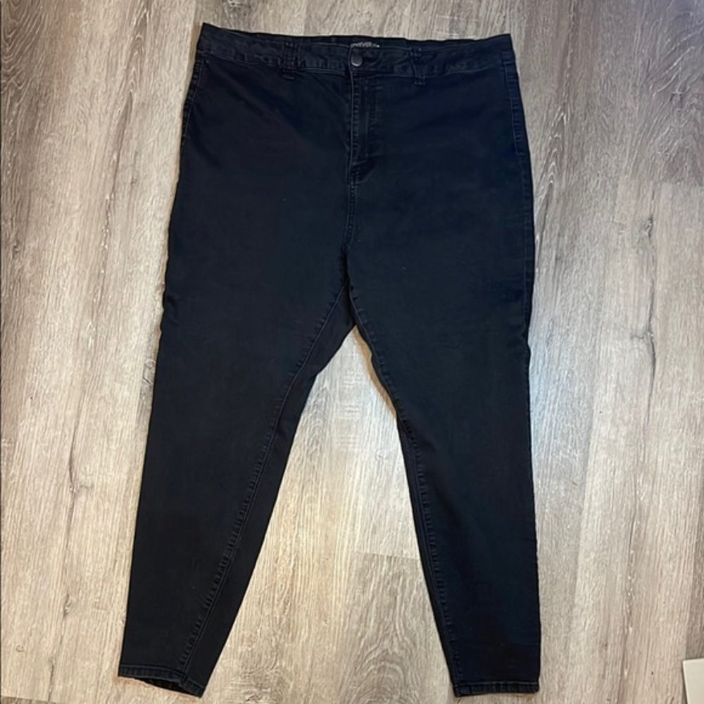 Forever 21+ Black Skinny Jeans Plus Size 22 Ultra High Rise